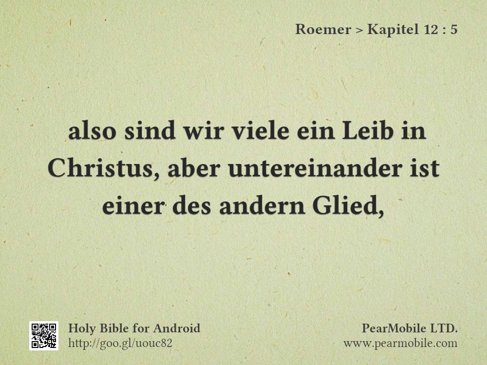 Roemer, Kapitel 12:5